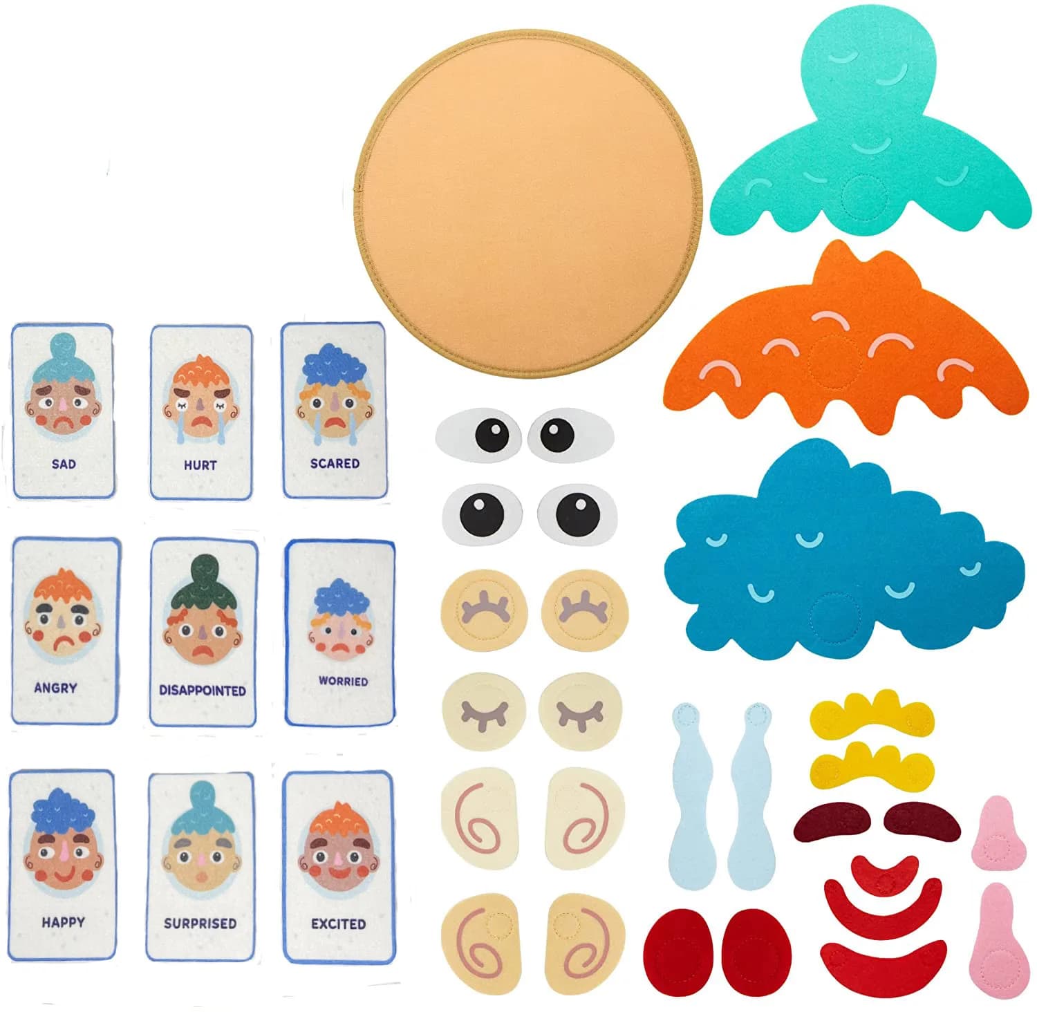 Jeux d'apprentissage émotionnel Social Montessori, jouets de visage amusants pour exprimer les émoti