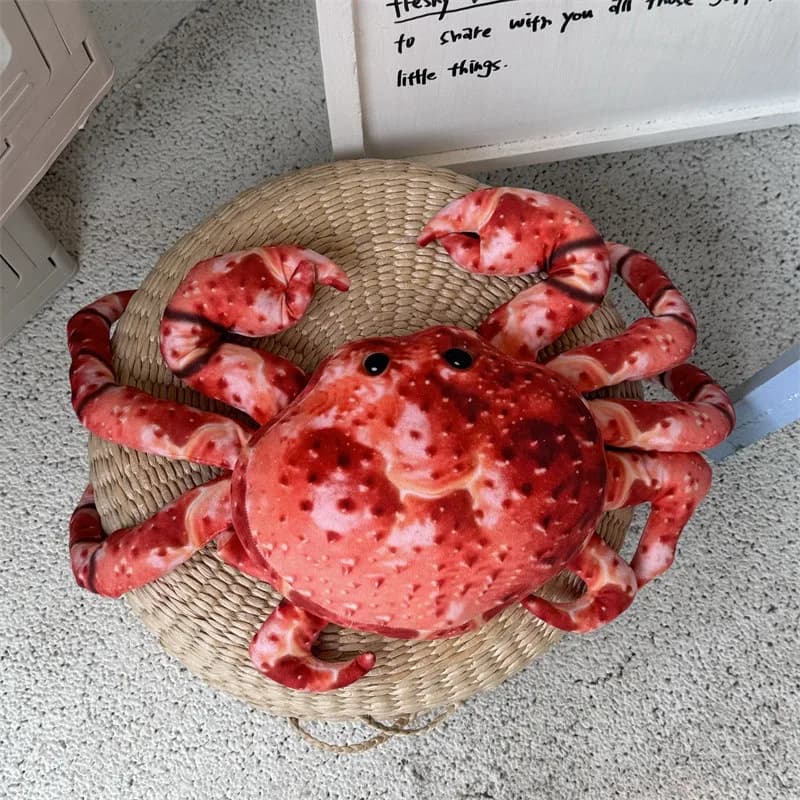 Jouet en peluche de crabe roi de Simulation mignon, jouets en peluche d'animaux marins, énorme jouet