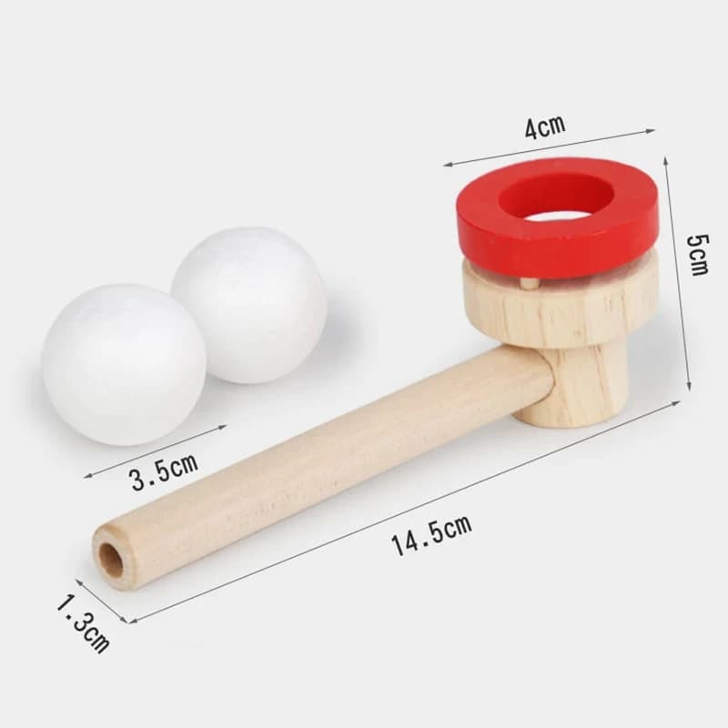 Jouets de boule de soufflage flottante en bois 3-6 enfants formation capacité pulmonaire soufflant t