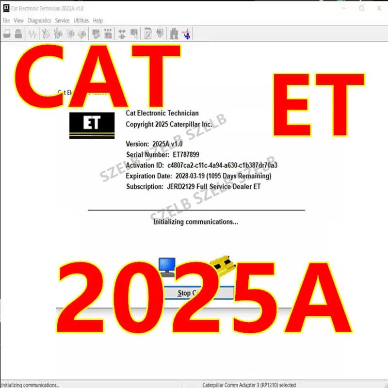 CAT Caterpillar ET 2025A logiciel technicien électronique Caterpillar 1 PC installation gratuite