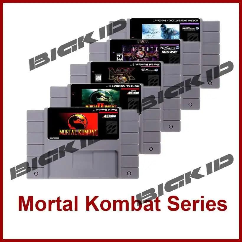 Mortal Kombat 1 2 3 Ultimate MK 3 Gold 2000 NTSC Version 16 bits 46 broches grande carte de jeu gris