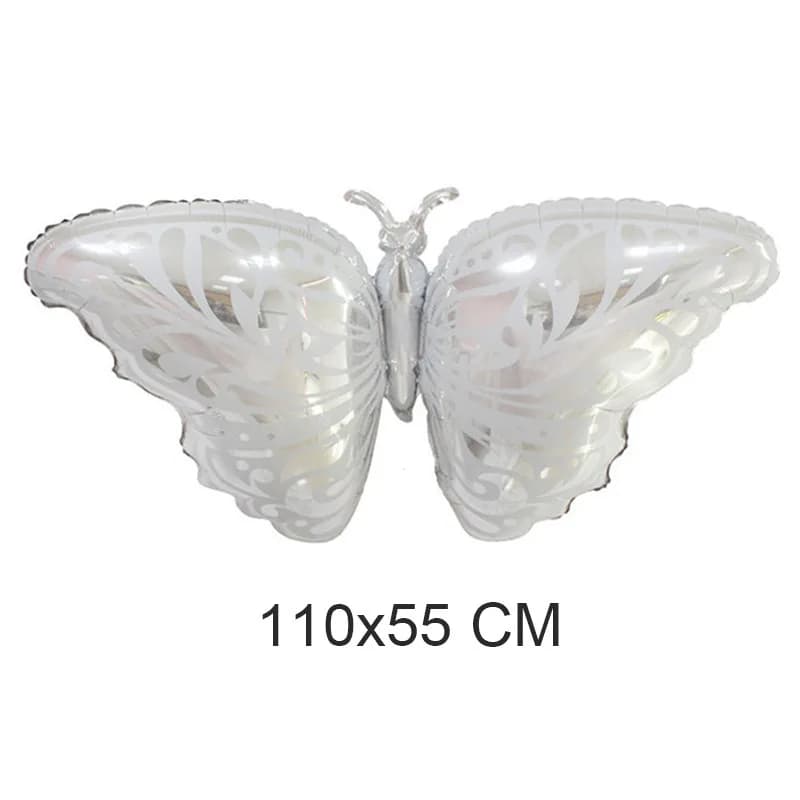 Nouveau grand mariage décoration créative argent papillon blanc cygne dessin animé Animal aluminium 