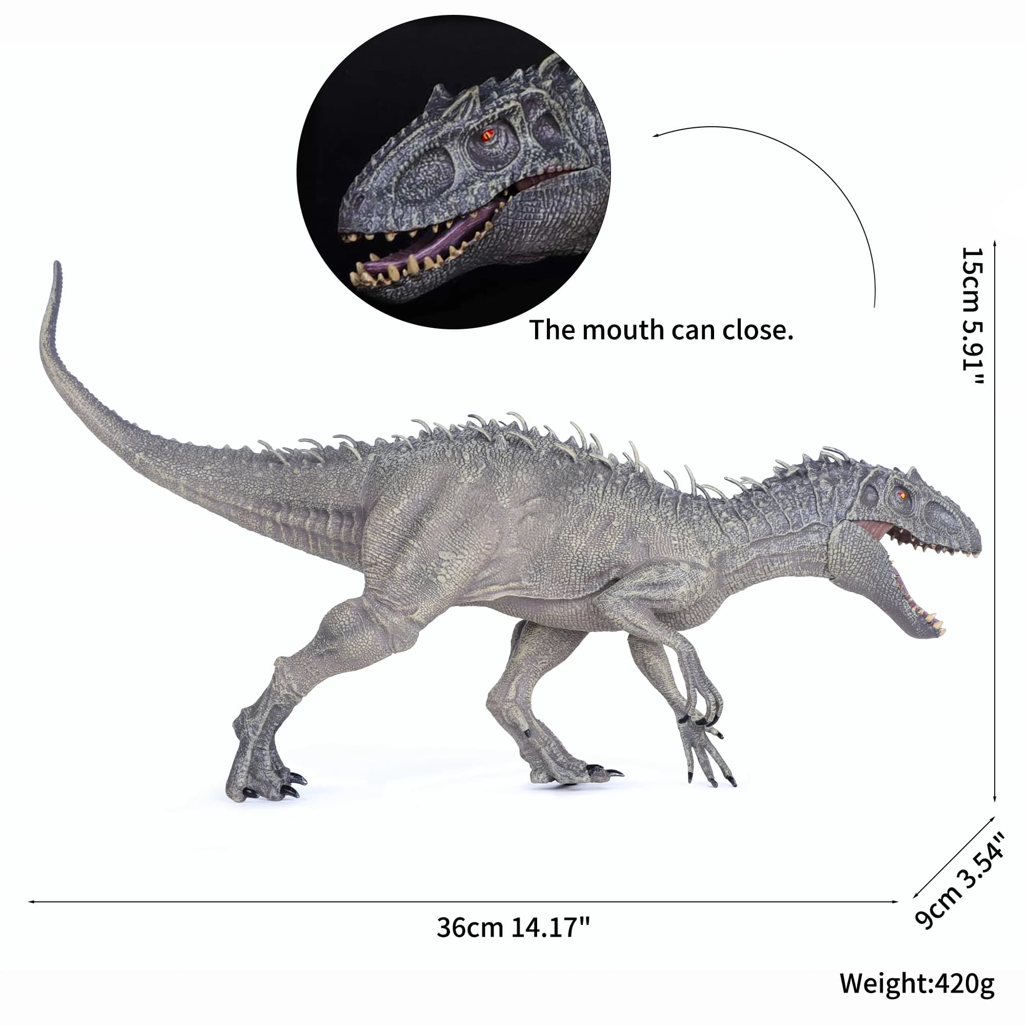 Indominus Rex figurines dinosaure jouet, Rex réaliste avec mâchoire mobile, modèle Animal éducatif p