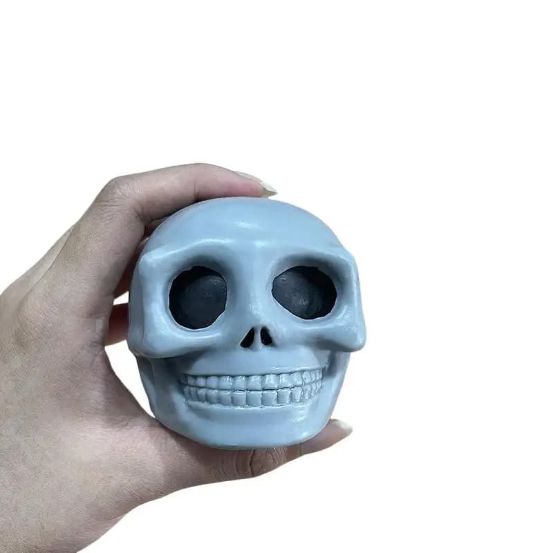 Jouets de farces d'Halloween : 1/2 pièces de boules anti-stress de crâne compressibles avec sang et 