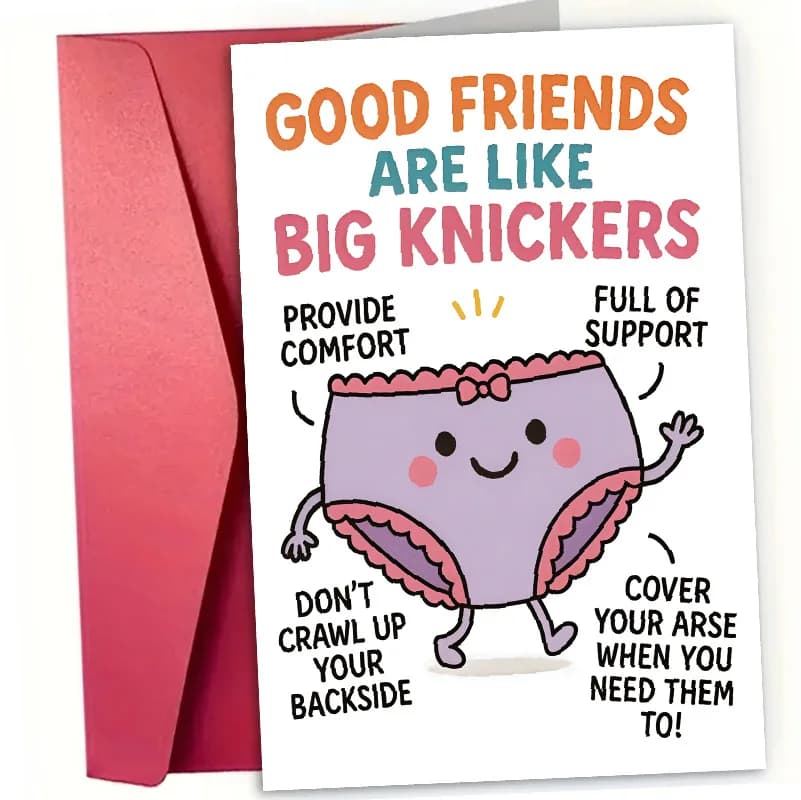 1 carte d'anniversaire amusante pour meilleur ami : Les meilleurs amis sont comme des gros culottes 