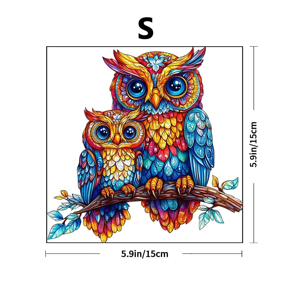 Puzzles en bois pour adultes – Puzzle en bois hibou gaufré : forme unique, artisanat haut de gamme |