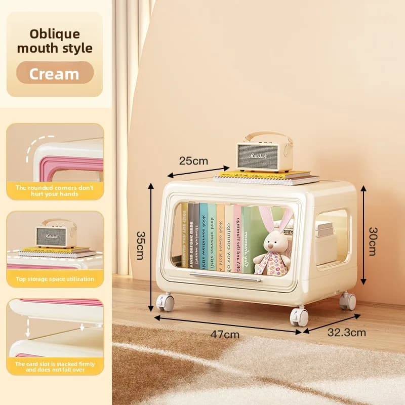 Armoire de rangement de jouets pour enfants, casier, étagère à livres, armoire de rangement multifon
