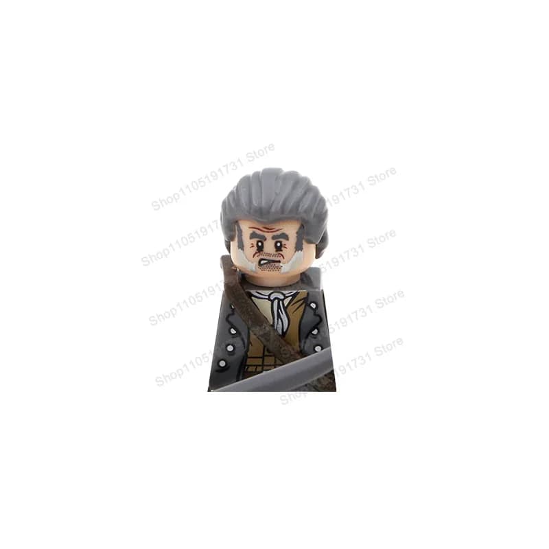 Figurines de films classiques Pirates des Caraïbes Jack Sparrow, accessoires de tête, blocs de const
