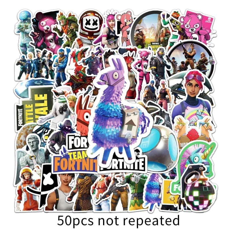 Autocollants créatifs Fortnite : Graffiti, personnages de dessins animés, accessoires de jeu, imperm