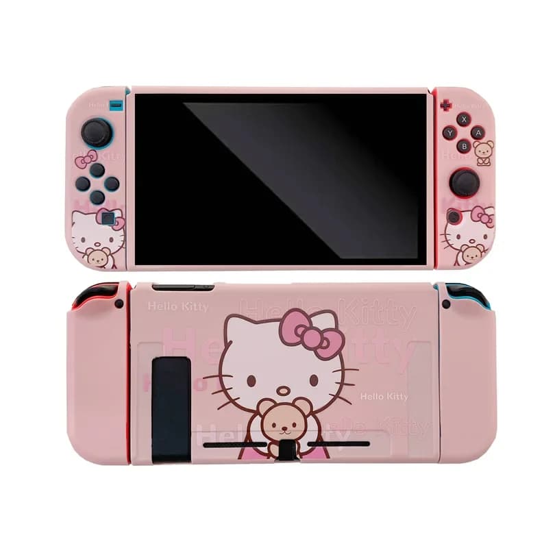 Sanrio Hello Kitty housse de protection en TPU souple adaptée au contrôleur Nintendo Switch NS couve