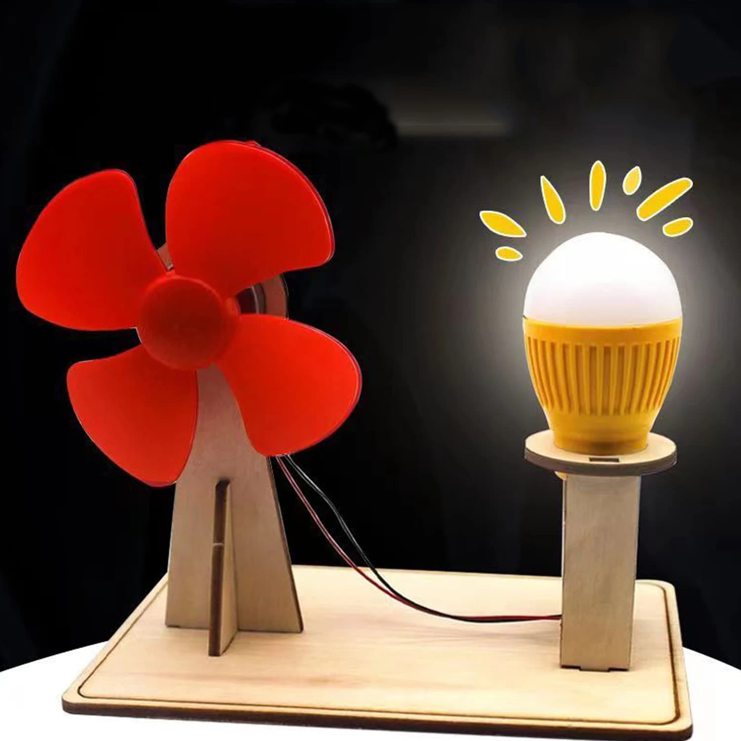 Modèle de générateur de vent en bois pour enfants, jouet scientifique, technologie amusante, Kit de 