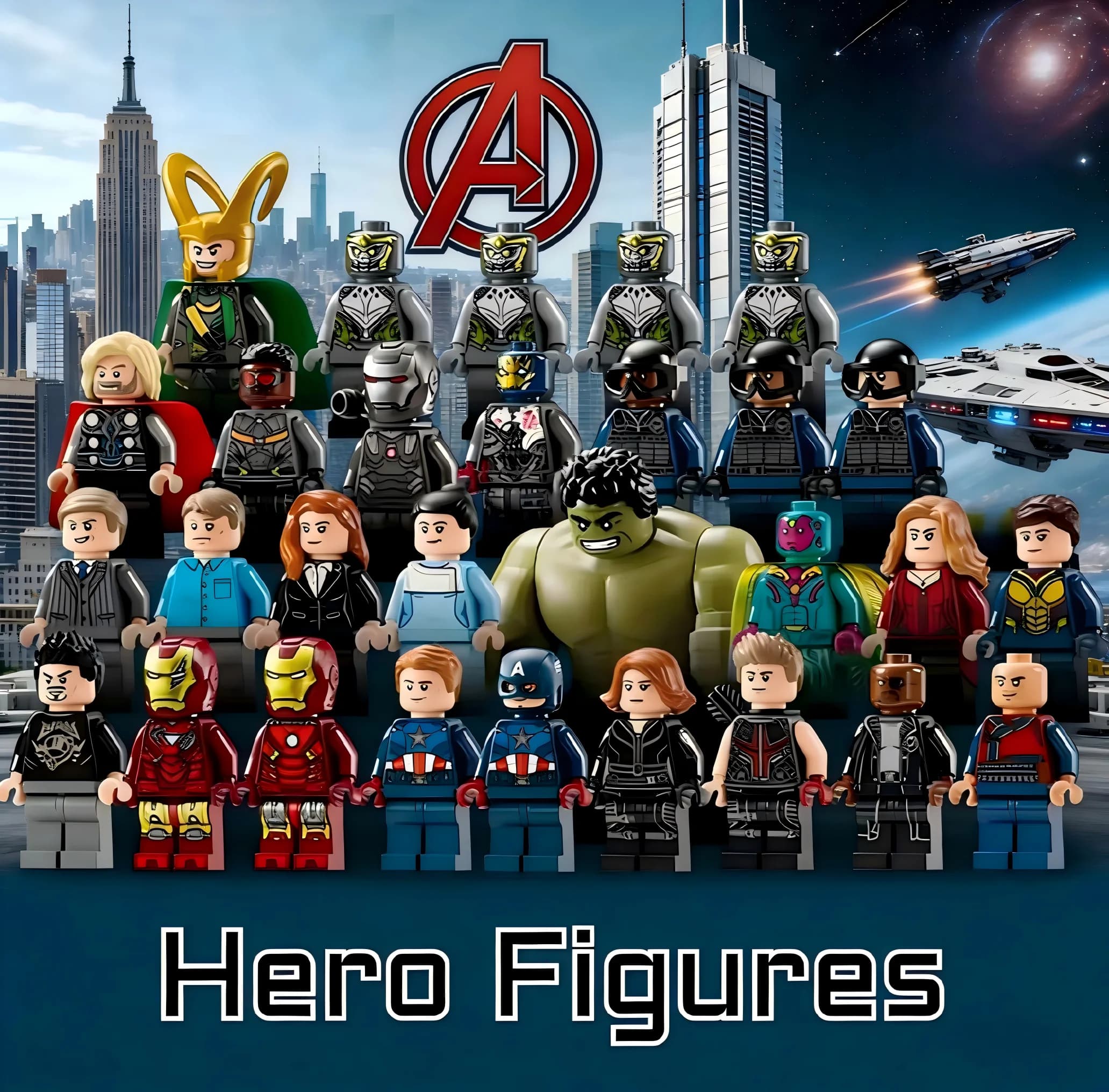 Vente flash - Pack de mini-modèles de super-héros en blocs de construction - Jouet créatif - Cadeau 