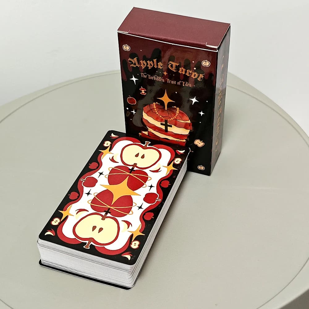 Jeu de Tarot Apple 10.3x6cm, 79 pièces, cartes de Tarot hors de curiosité sur les pommes dans le jar