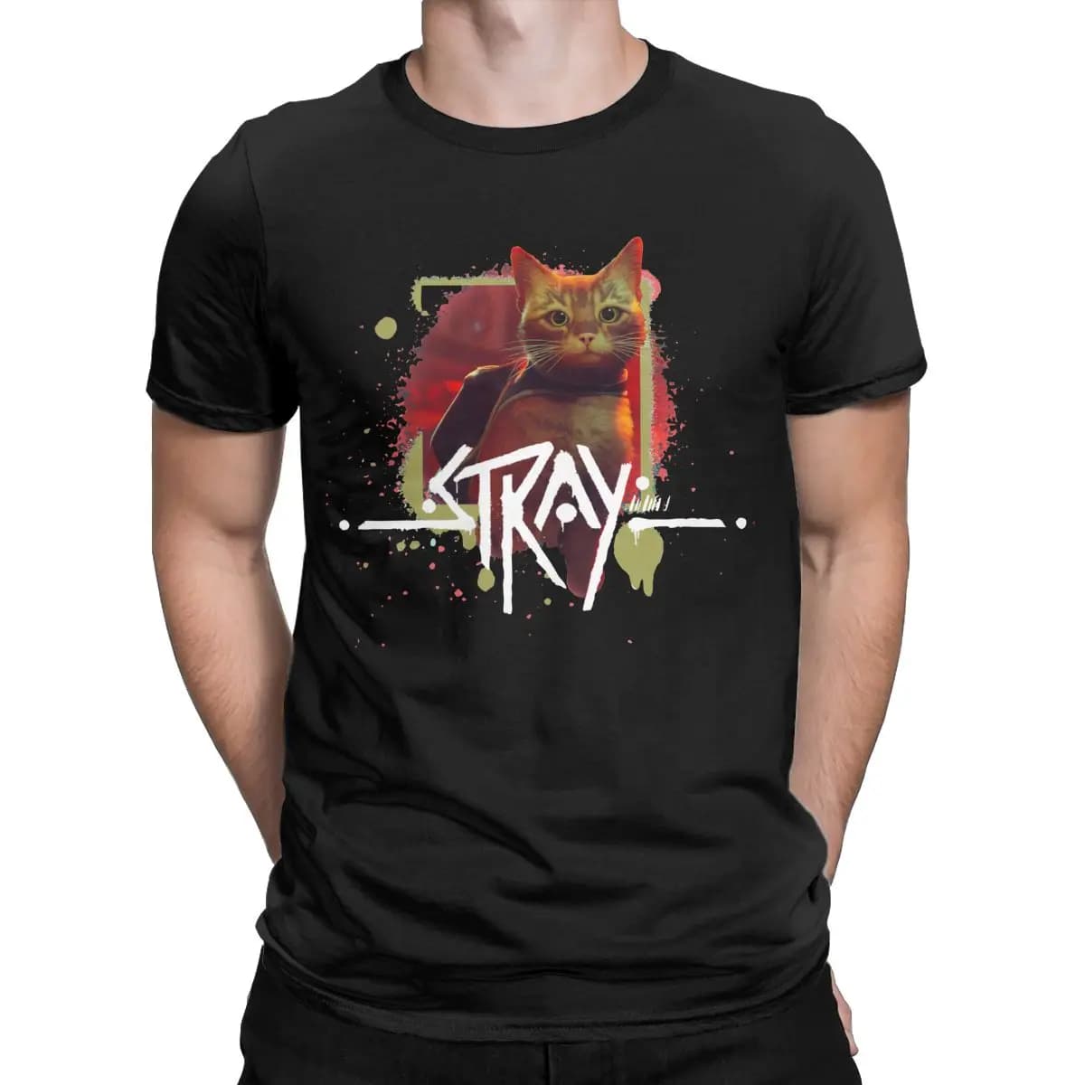 Cat Stray Game vêtements ps4 cadeau pour amoureux des chats chemise graphique 100% coton grande tail