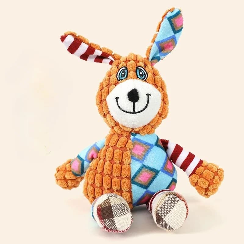 Nouveau jouet éléphant patchwork lapin renard jouet chien jouet son animal en peluche à mâcher jouet