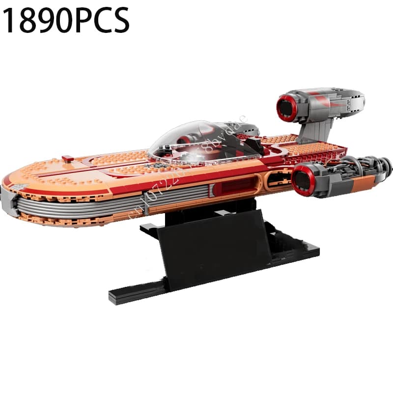 UCS Landspeeder guerre spatiale militaire MOC SpaceShip modèle de combat Puzzles personnalisés Archi