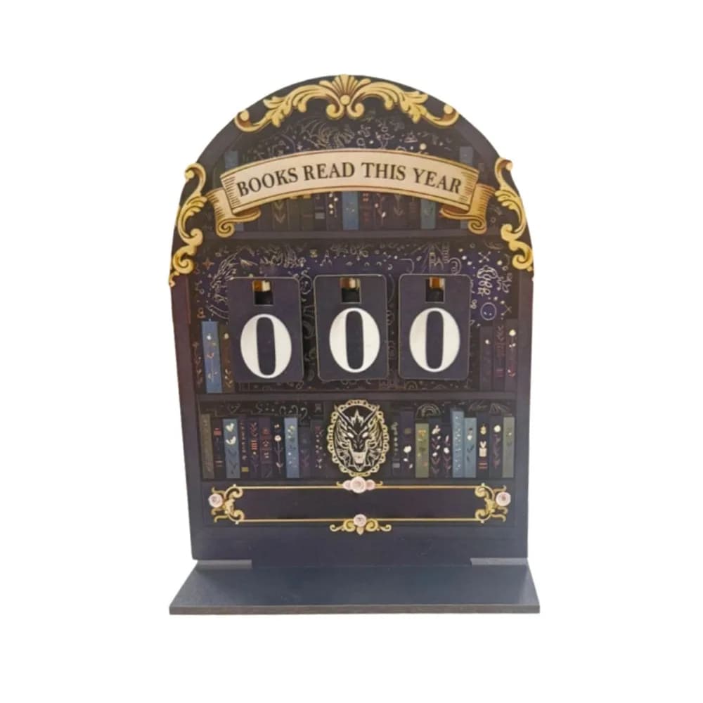 Compteur de livres de lecture en bois écologique, style rétro, à faire soi-même, signalétique de lec