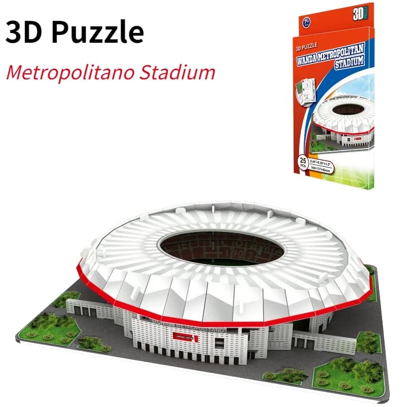 Puzzle de stade de football 3D, puzzle de Construction, papier de bricolage, développement intellect