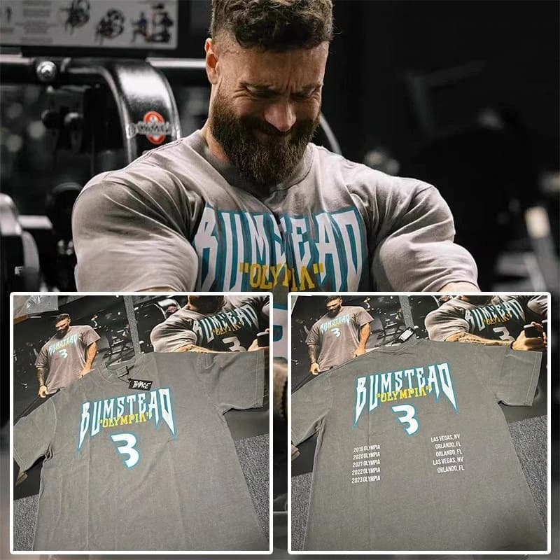 Nouveau T-shirt de sport graphique Olympia Numéro 3 2026, streetwear de musculation, tee-shirt overs