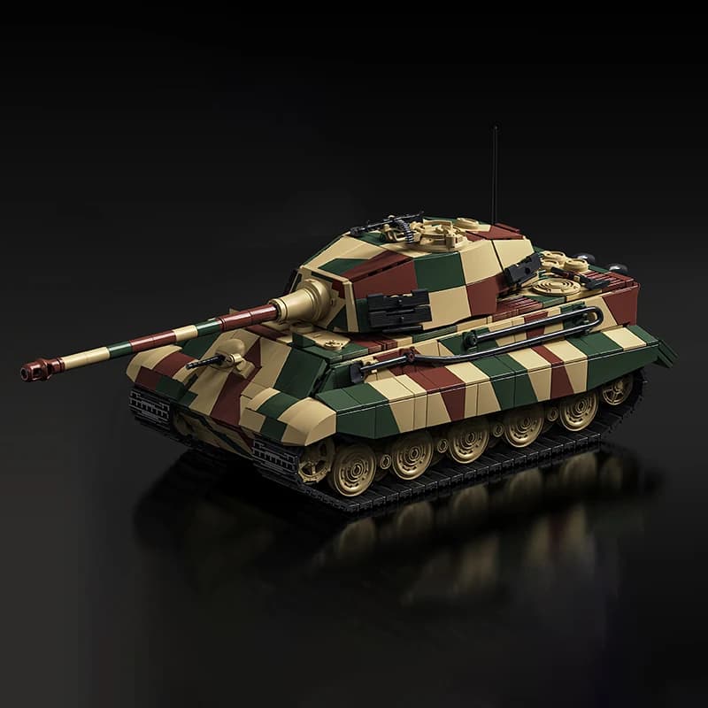 Blocs de construction de char lourd militaire King Tiger 2, véhicule blindé de l'armée, briques d'as