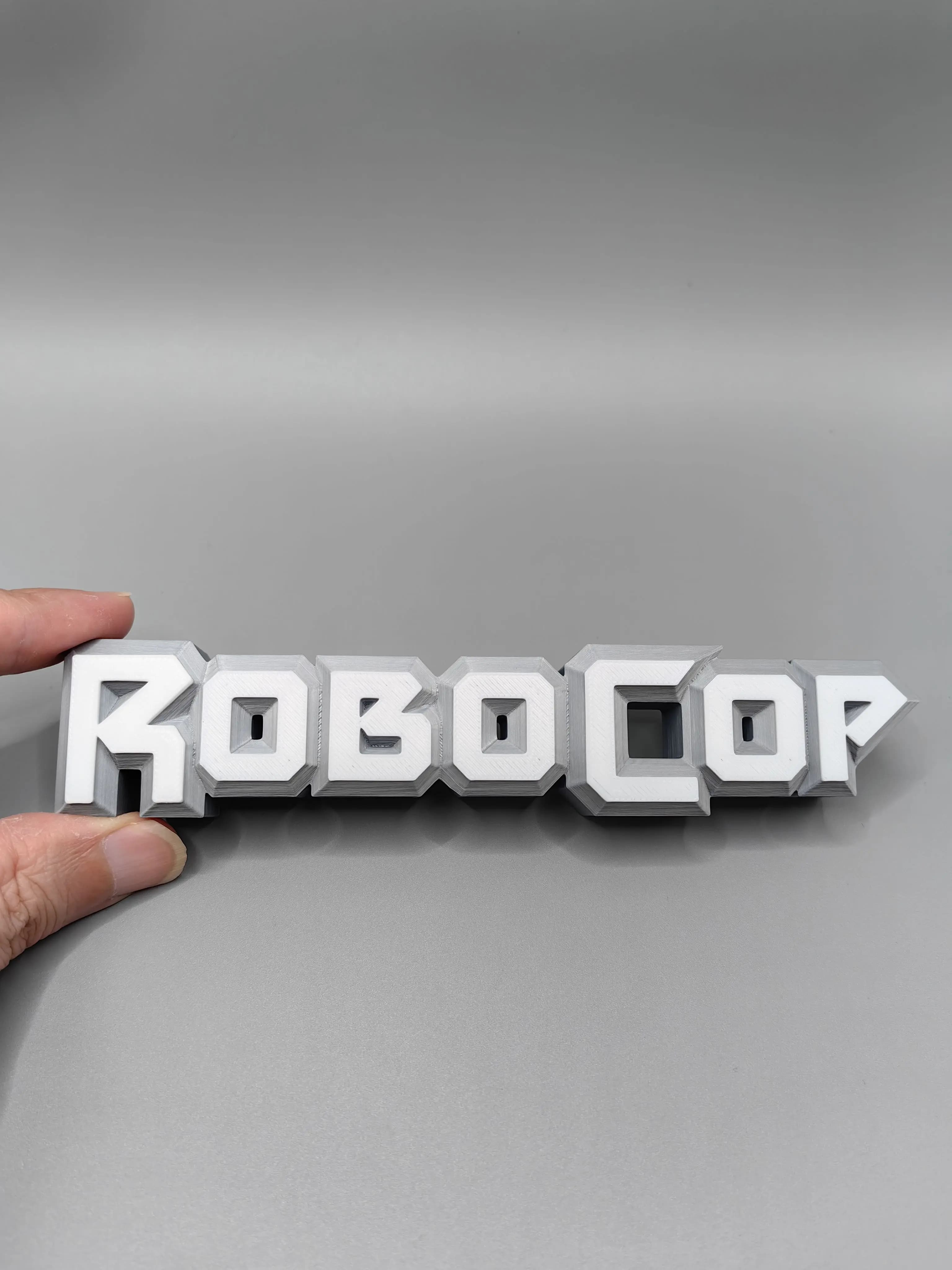 Film classique Robo Cop Logo 3D modèle poupée panneau pour Murphy Figure Collection affichage Cospla