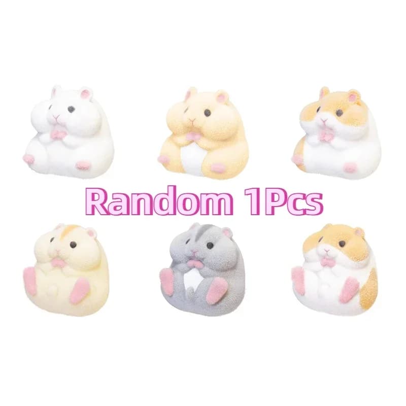 Japon cri Gashapon jouets mignon gras laiteux doux Hamster flocage poupées en peluche presser Anti-S