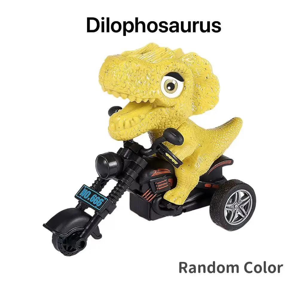 Dinosaure équitation moto voiture enfants jouet inertie modèle Animal retirer jouet Miniatures Figur