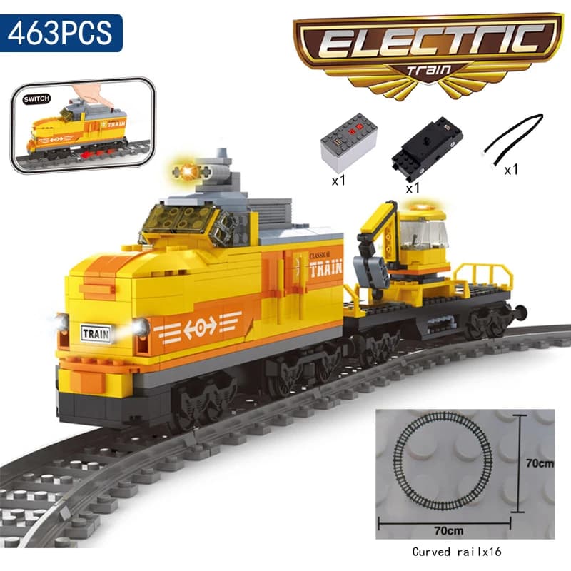 Bricolage MOC City série Train métro pistes blocs de construction transport ferroviaire enfants modè