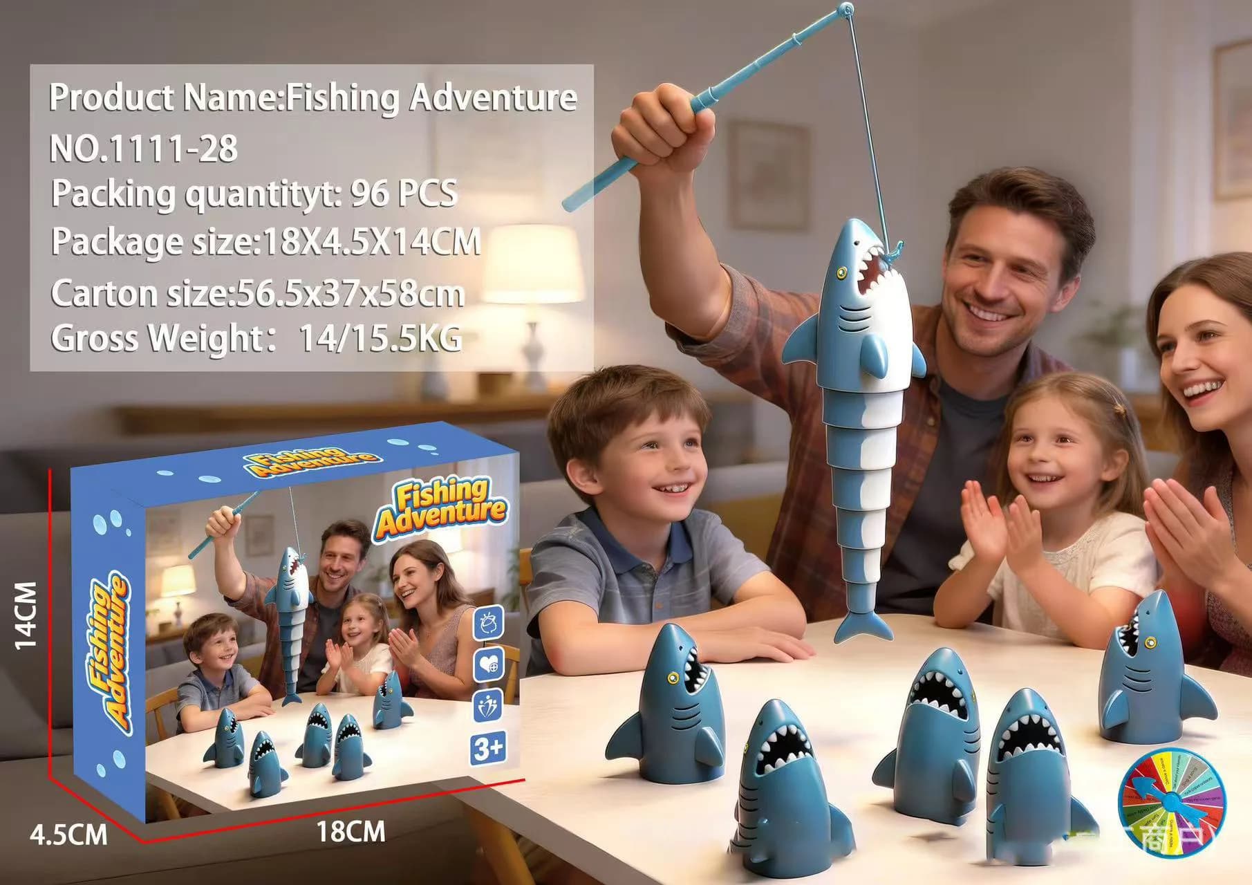 Jeu de combat de pêche, jouets de table multijoueurs pour enfants, jeu de puzzle interactif familial