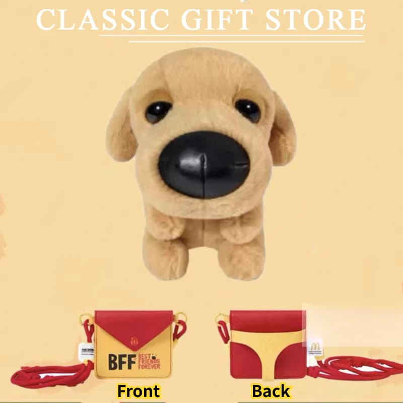 McDonald's grosse tête chien jouets en peluche doré Teddy animaux jouets accessoires mignons accesso