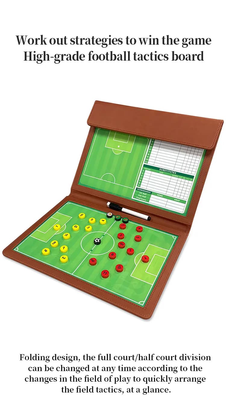Tableau tactique de football JIANNA, pliable, portable, magnétique, pour entraînement