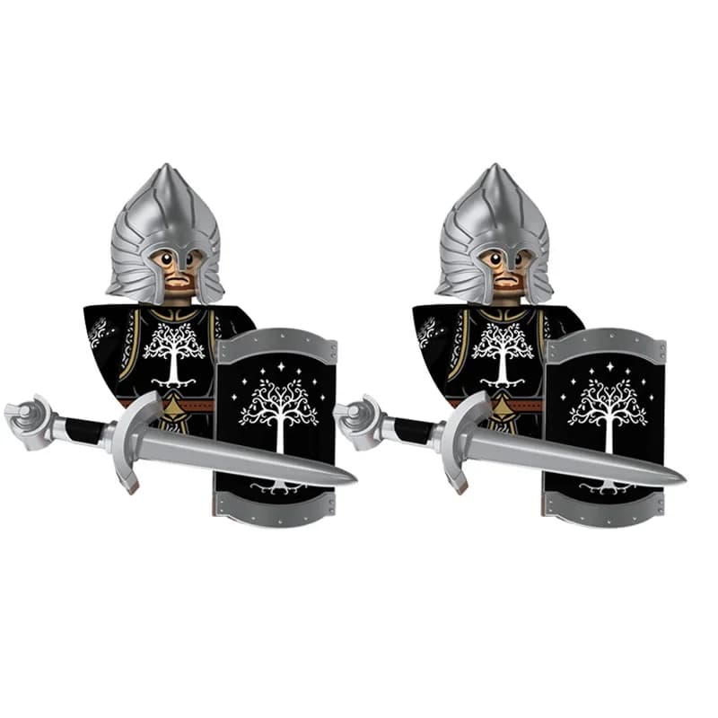 Jouets pour enfants, série Lord Rings, figurines d'action, soldats Gondor, figurines militaires médi