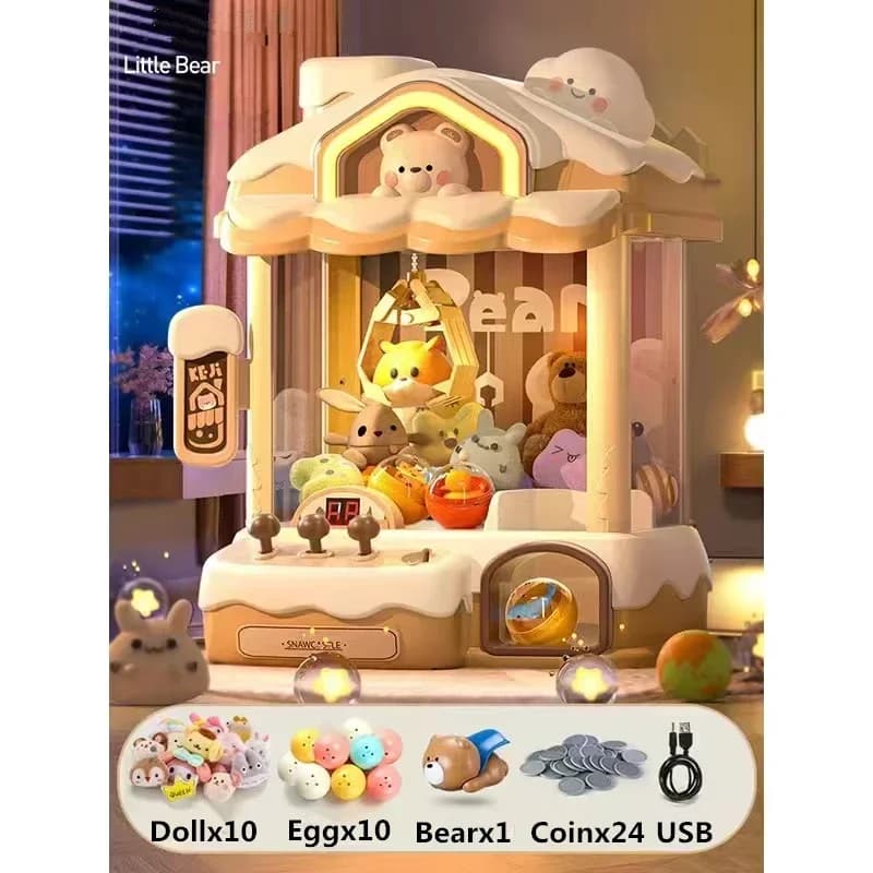Mini Machine à griffes automatique, jouets pour enfants, jeu à pièces de monnaie, grue d'arcade, Mac