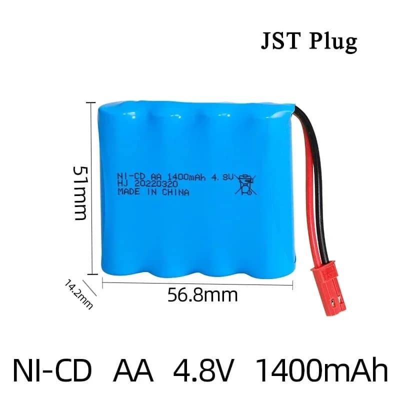 1 pièces RC jouet piles rechargeables 4.8V 1400mAh AA NICD batterie pour voitures Rc réservoirs cami