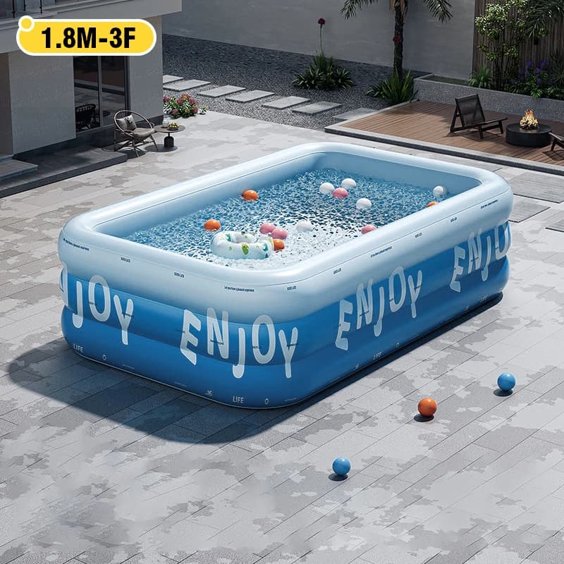 Piscine Épaisse Grande Taille pour Intérieur et Extérieur, Piscine de Jeu Aquatique Extérieure, Cade
