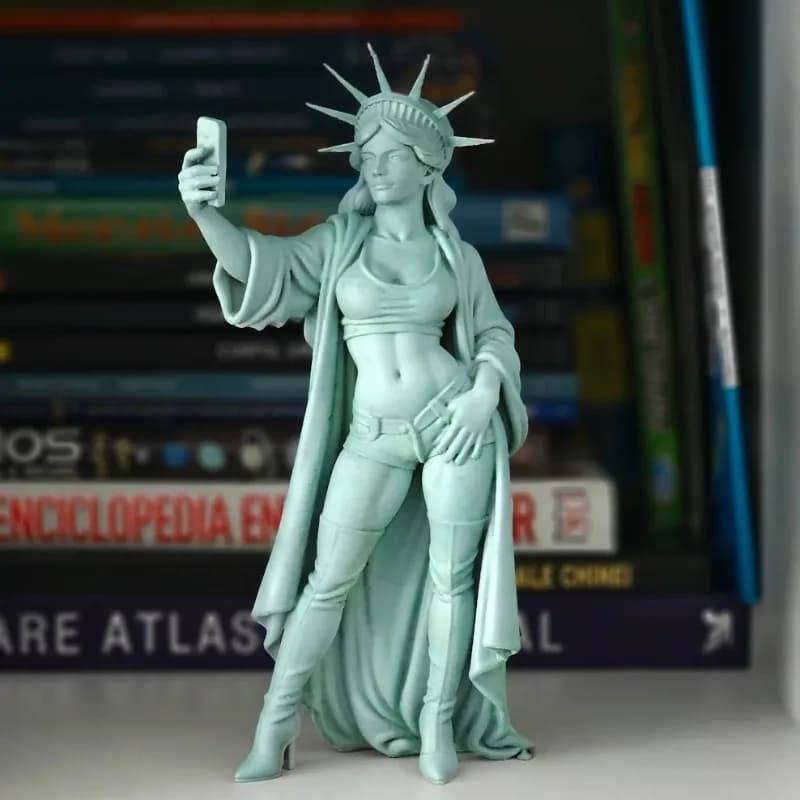 Statue de la Liberté en résine, sculpture moderne, figurine créative et mignonne de la déesse du sel