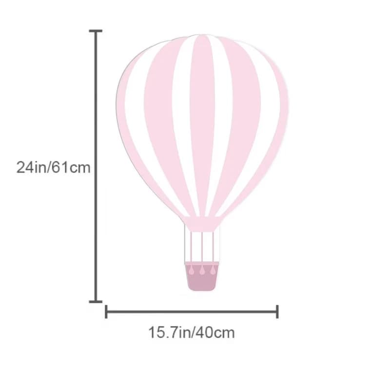 Ballon à Air chaud KT Board bleu rose, découpes pour décoration de fête de 1er anniversaire, fournit