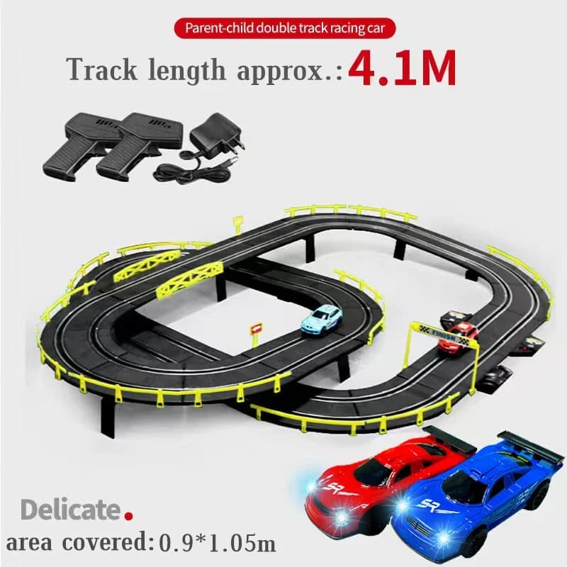 Voiture électrique 1/43, Double piste de course, jouet, Circuit Autorama, Voiture télécommandée, fen