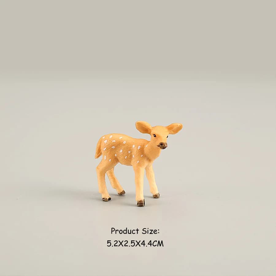 Figurines de Cerfs de la Forêt Simulés : Élan, Renne, Alpaga, Cerf Sika – Figurines d'Action, Modèle