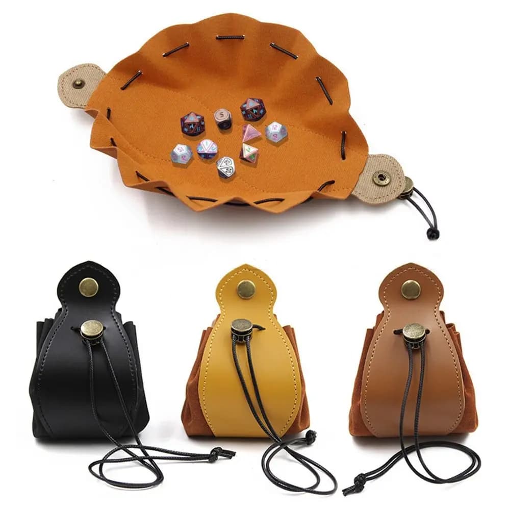 Pochette de rangement multifonctionnelle tendance en cuir avec cordon de serrage, pour outils de jeu