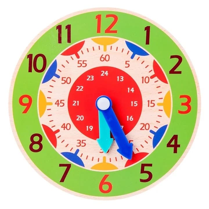Horloge en bois Montessori pour enfants, jouets d'heure, minutes, secondes, Cognition, horloges colo