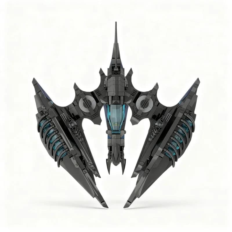 Nouvel ensemble de 470 pièces de blocs de construction MOC Batwing Fighter, inspiré de la célèbre sé