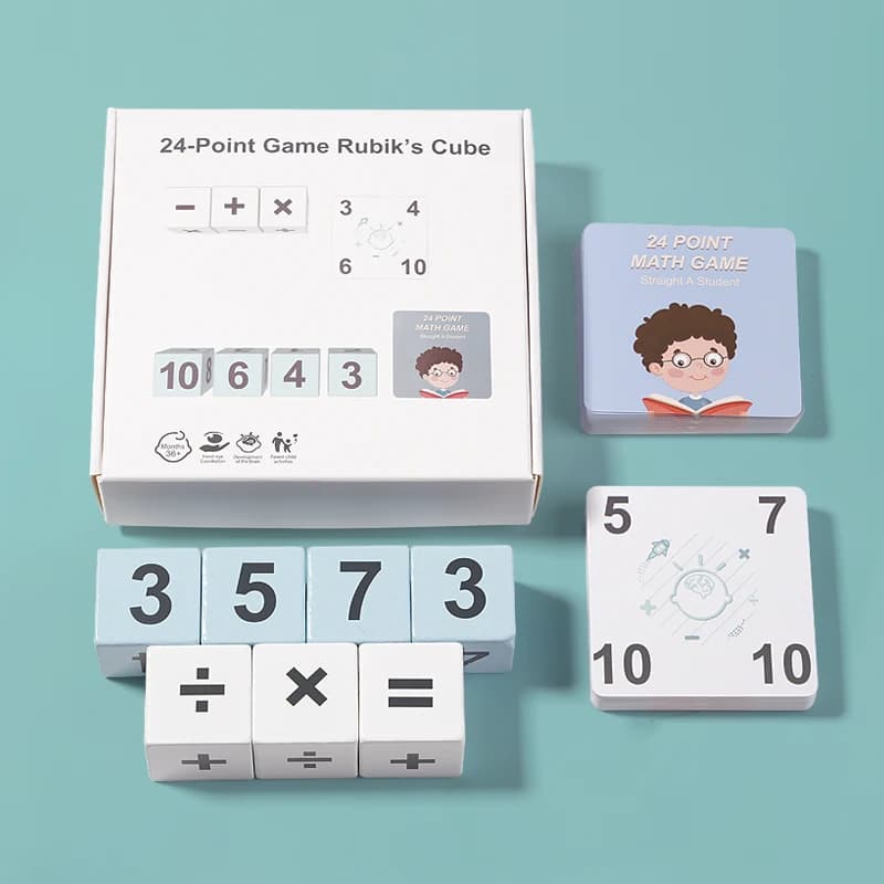 Jeu de Multiplication et de Division Double joueur en bois Montessori pour enfants, jeu à 24 points,