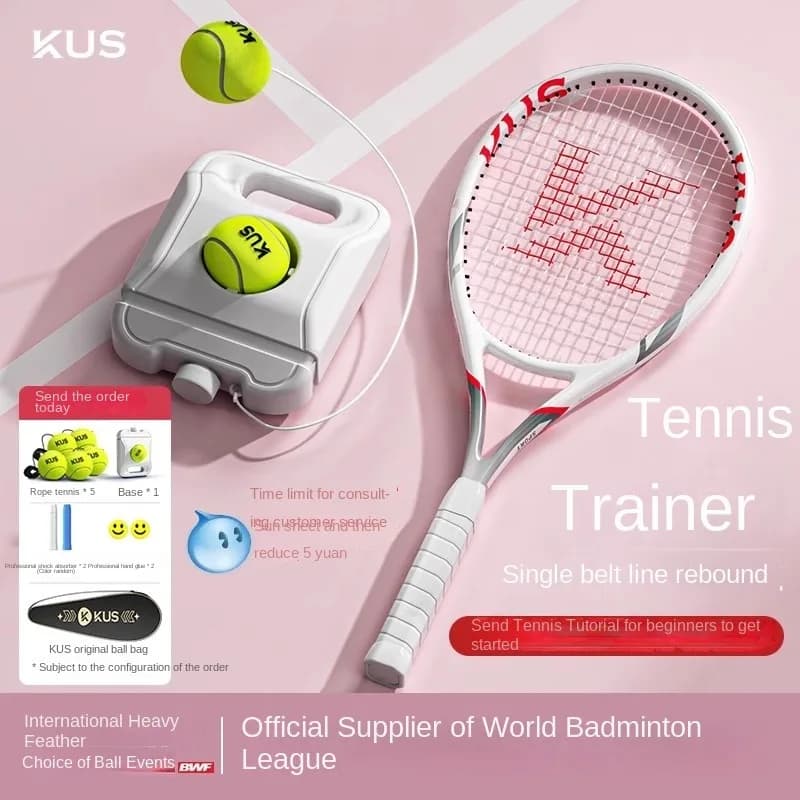 Dispositif d'entraînement de Tennis en carbone, rebond pour joueur unique, auto-train
