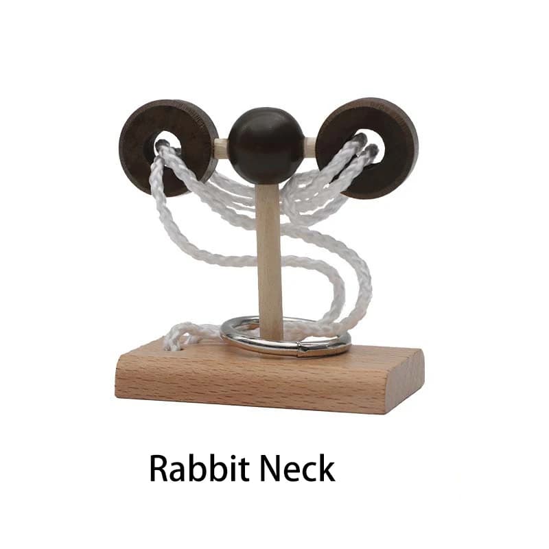 Petit puzzle casse-tête, jeu de corde en bois, puzzle IQ déverrouillable, cadeaux de fête pour enfan
