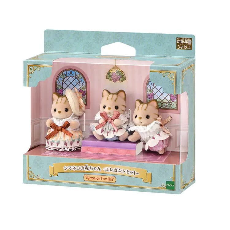 Sylvanian Families – figurines en costume de chat à trois rayures, jouet de collection, cadeau d'ann