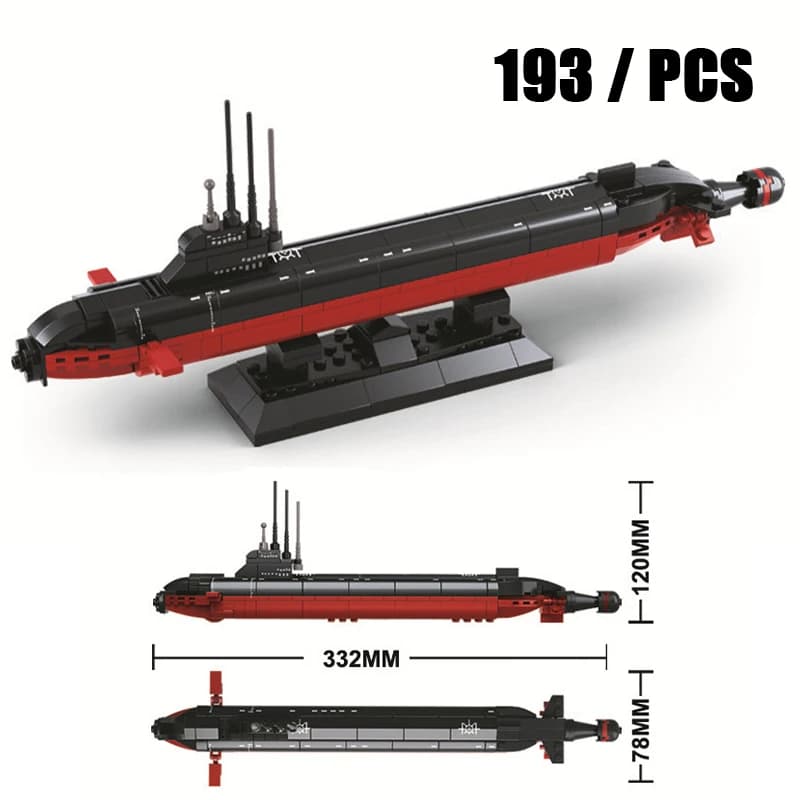 Militaire le Type 094 sous-marin nucléaire stratégique blocs de construction Kit navires navales cla