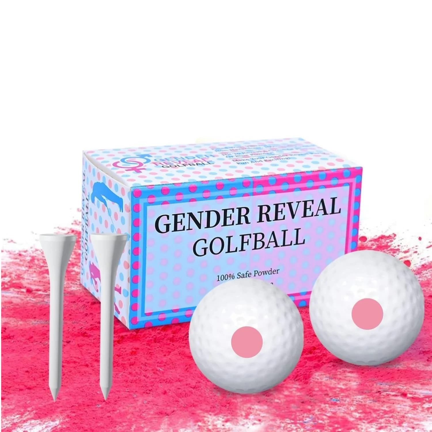 Balle de Golf explosive pour révéler le sexe, fille ou garçon, réception-cadeau pour bébé, fournitur