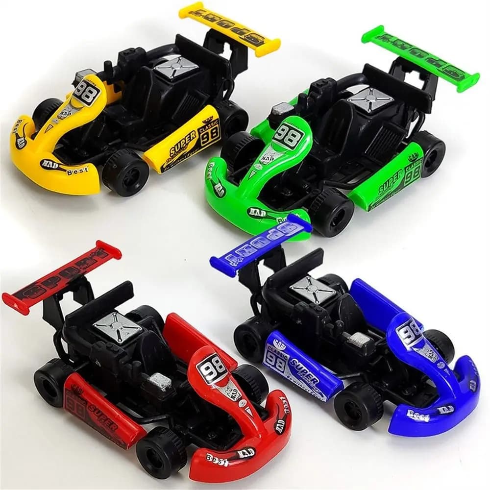 Enfants cadeau quatre roues retirer voiture véhicule jouet coloré modèle de course Kart dessin animé