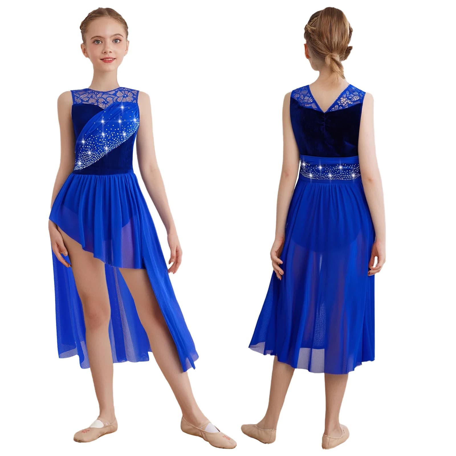 Costume de danse lyrique moderne pour filles de 6 à 16 ans, Costume de gymnastique, patinage artisti